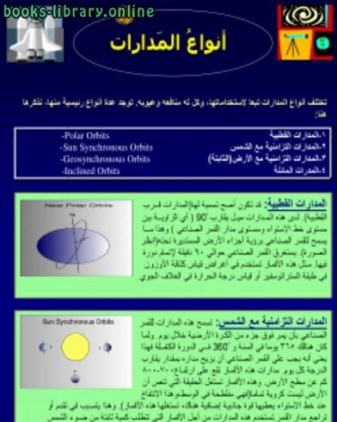 كتاب أنواع مدارات الأقمار الصناعية لـ تاليف : ك. و. كراوتر